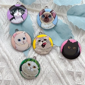 Jewelry Making Necklaces - 10 Stück Cartoon-Tier-Katzen-Emaille-Anhänger für die Schmuckherstellung,