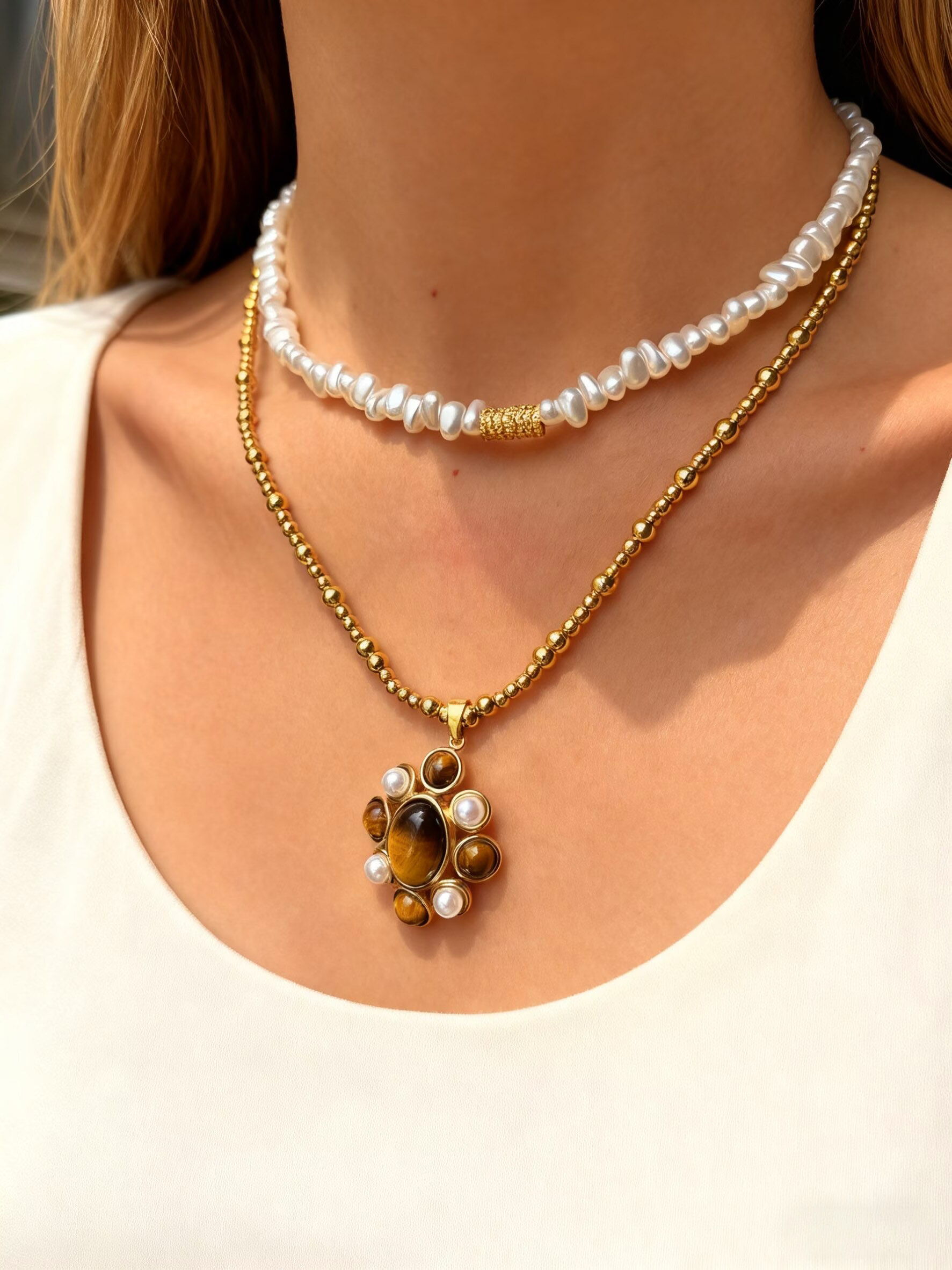 Jewelry Making Necklaces - GHIDBK High-End Atmosphärische Imitation Barock Perle