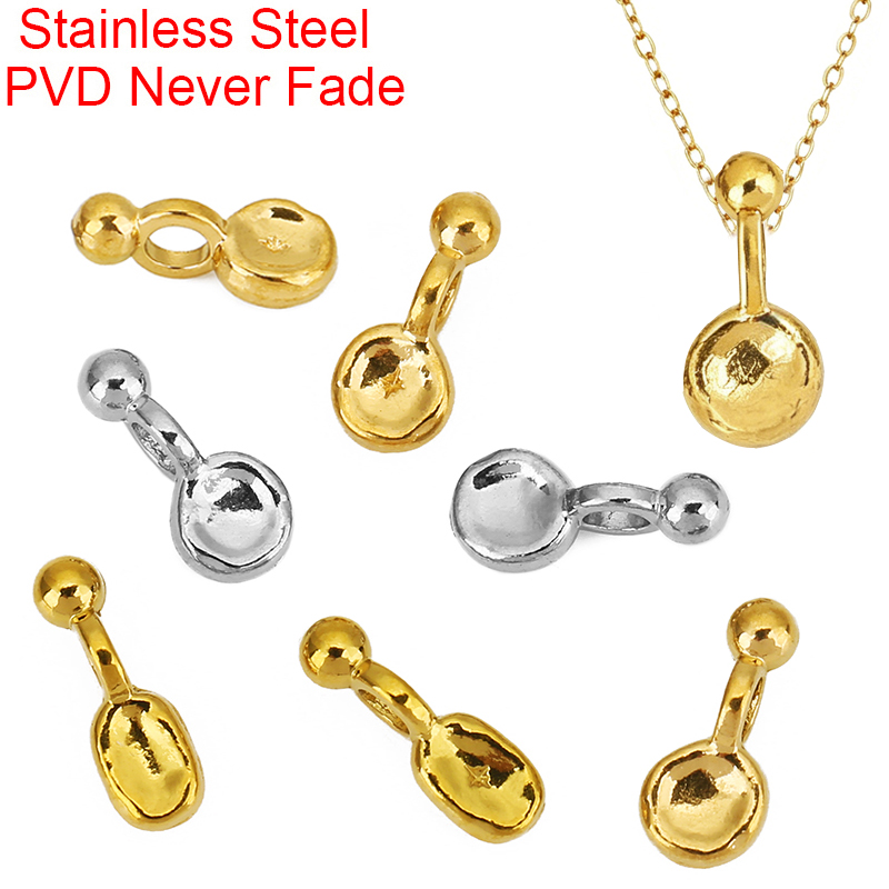 Jewelry Making Pieces - 10 Stück Edelstahl-Charms mit großem Loch,