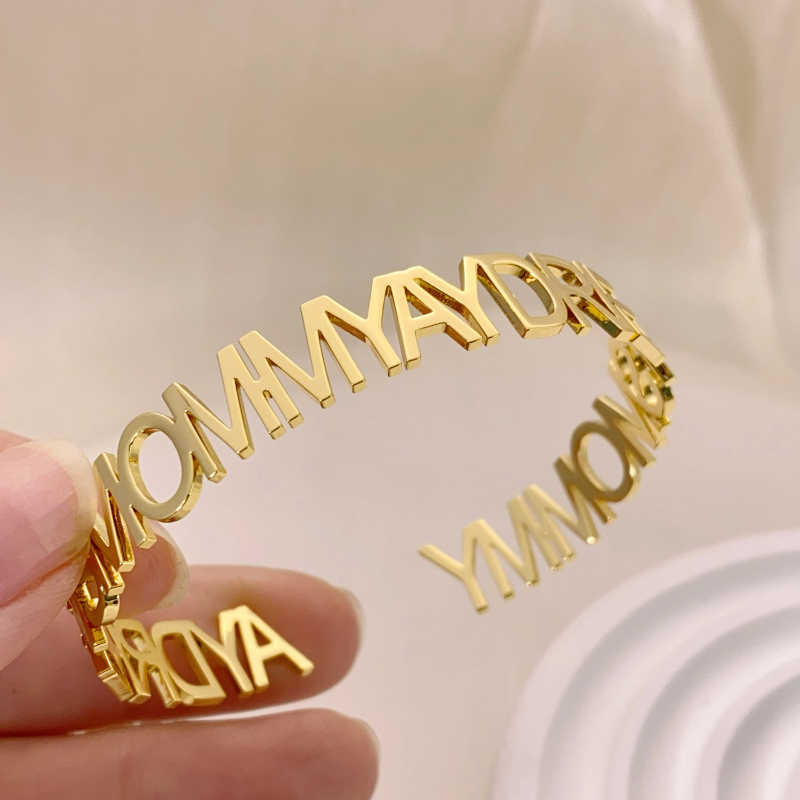 Jewelry Making For Kids - Personalisiertes Namensarmband für Damen, personalisiertes Edelstahl-Armband
