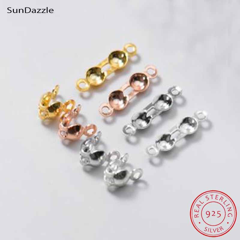 Jewelry Making Pieces - 4 Stück Echte Reine 925 Sterling