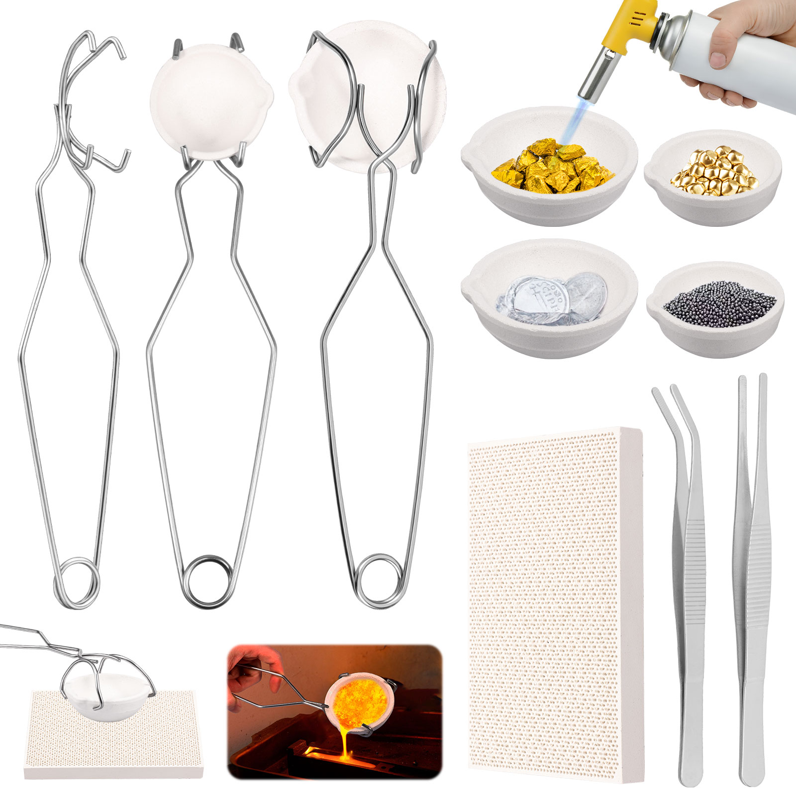 Jewelry Making Torch - Schmelztiegel-Set: Hochreines Schmelz- und Gießkit für