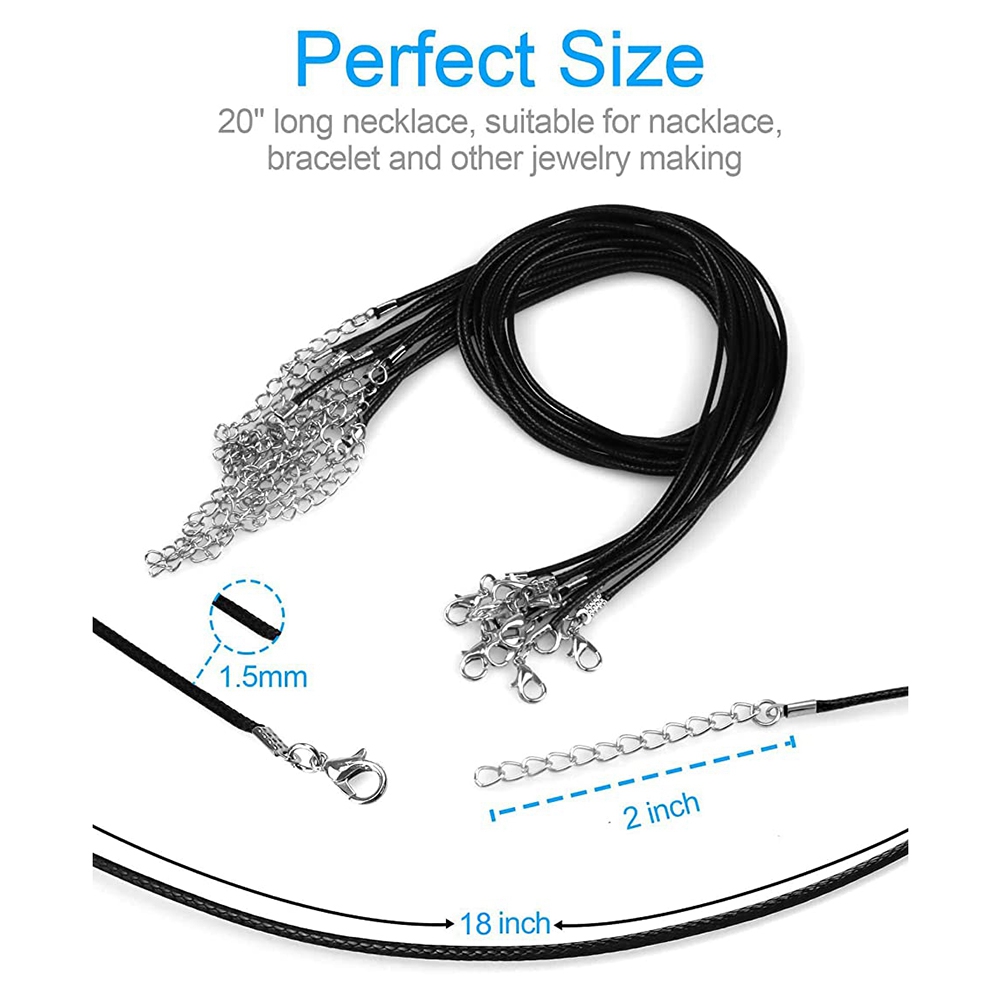 Jewelry Making Necklaces - ABQR 24 Stück Kordel-Halskette, 50,8 cm,