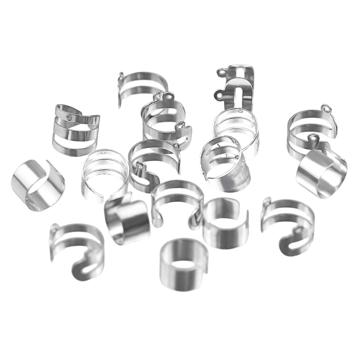 Jewelry Making Yarn - 10-11mm Edelstahl Doppel-/Dreifach-Draht-Ohrringclips für DIY Schmuckherstellung