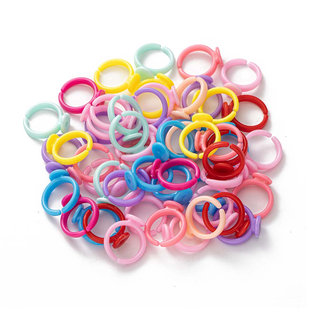 Jewelry Making For 5 Year Old - 100 Stück durchsichtige verstellbare Ringe aus