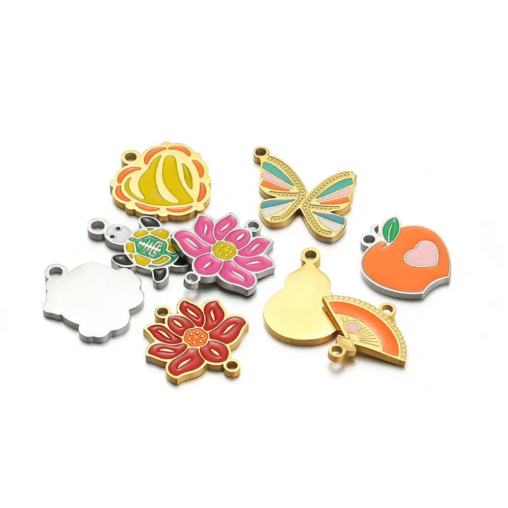 Jewelry Making For 5 Year Old - 5 Stück Edelstahl Lotus Schmetterling Herz