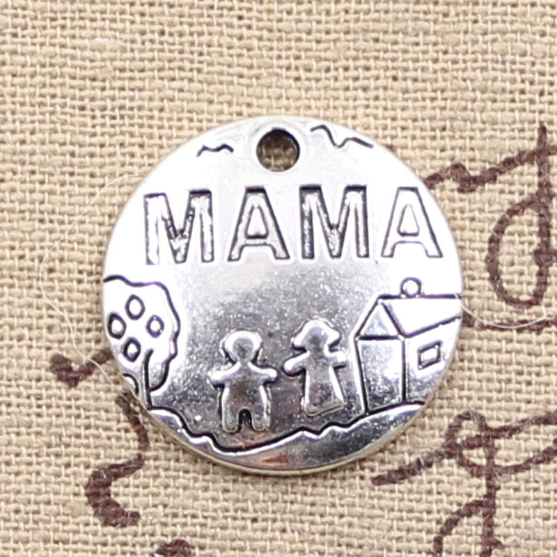 Jewelry Making For 5 Year Old - 12 stücke Charms Mama Kinderheim 22x22mm