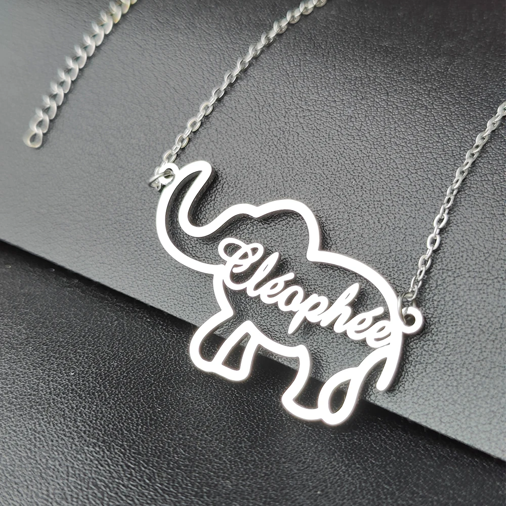 Jewelry Making For Kids - Benutzerdefinierte Baby Elefant Namen Halskette Frauen