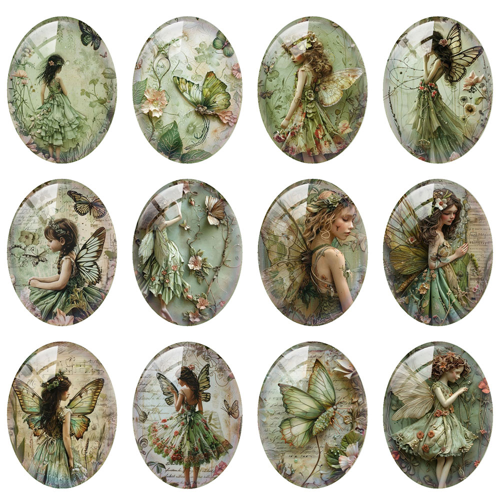 Jewelry Making Findings - 10 teile/los Blume Fee Schmetterlinge Oval