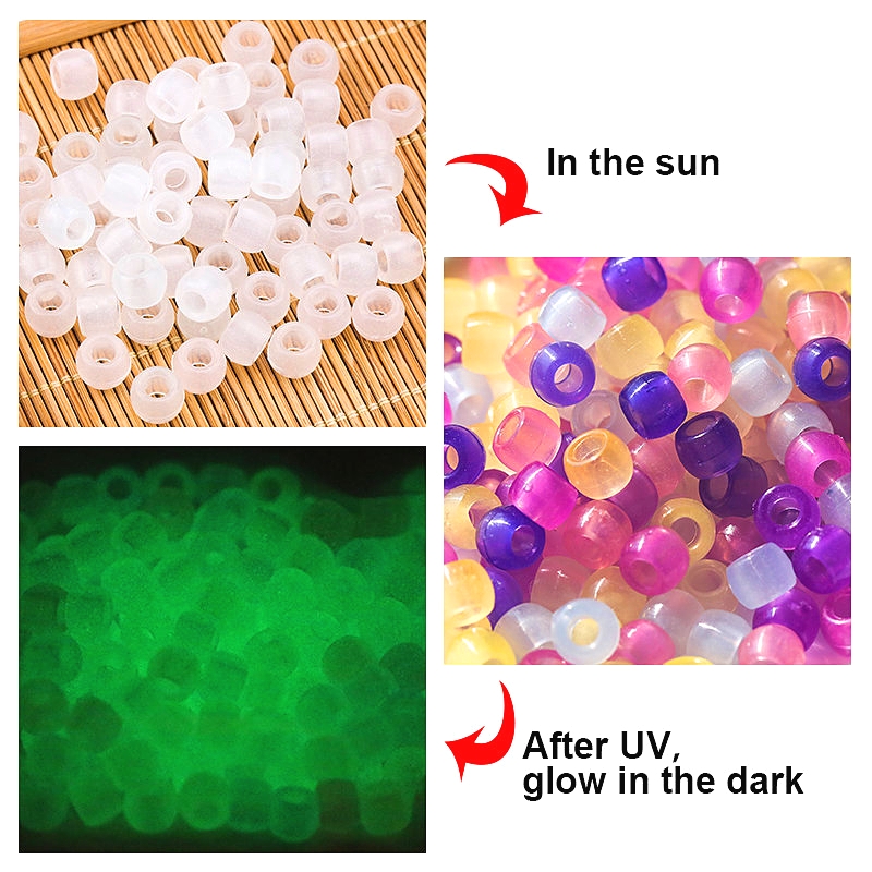 Jewelry Making For 5 Year Old - 6*8mm UV-reaktive Acrylperlen in verschiedenen Farben,