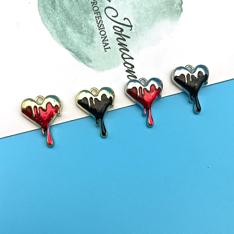 Jewelry Making For 5 Year Old - 10 stücke Schmelze Herz Charms schwarz