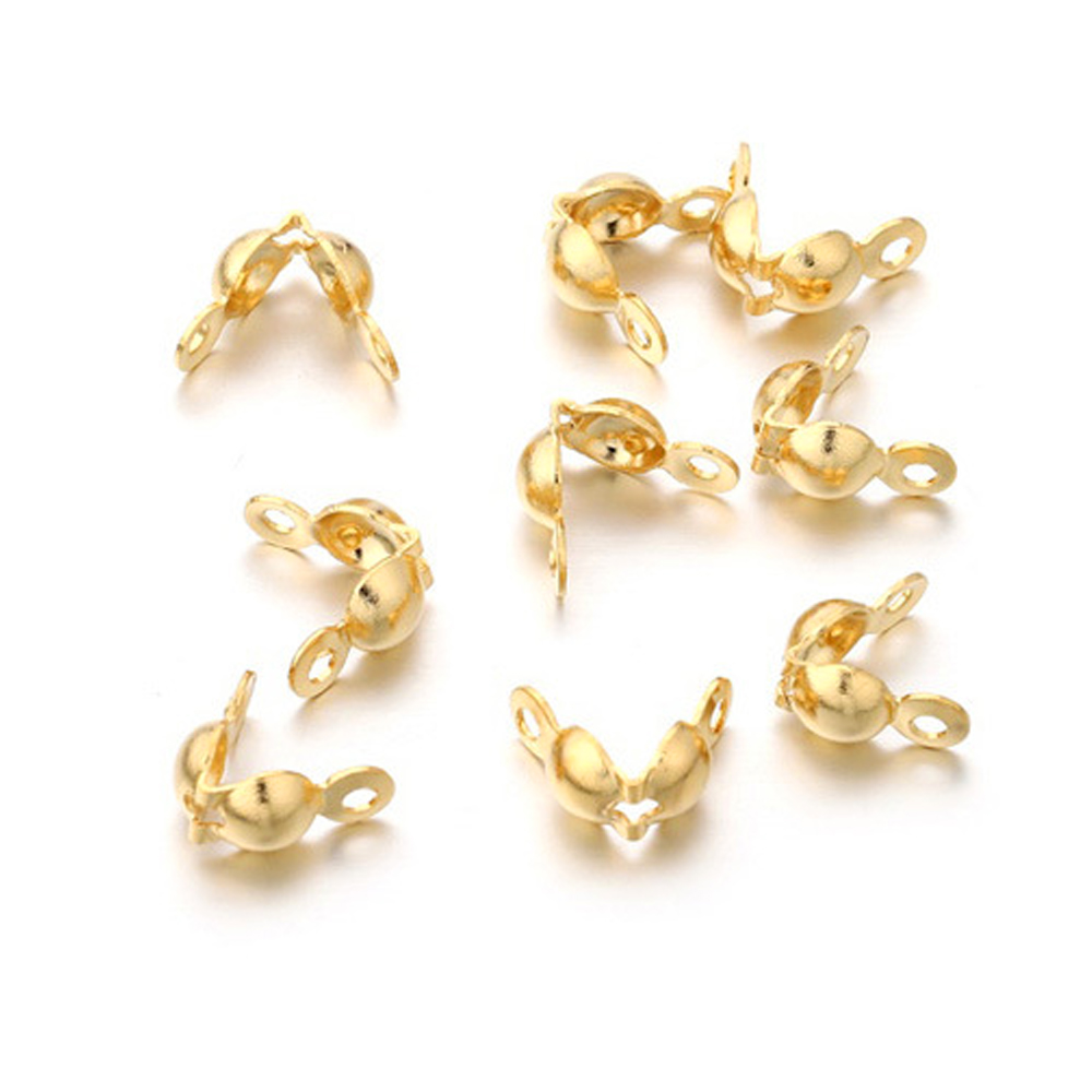 Jewelry Making Knots For Clasps - 100 Stück Edelstahl vergoldet Clamshell End