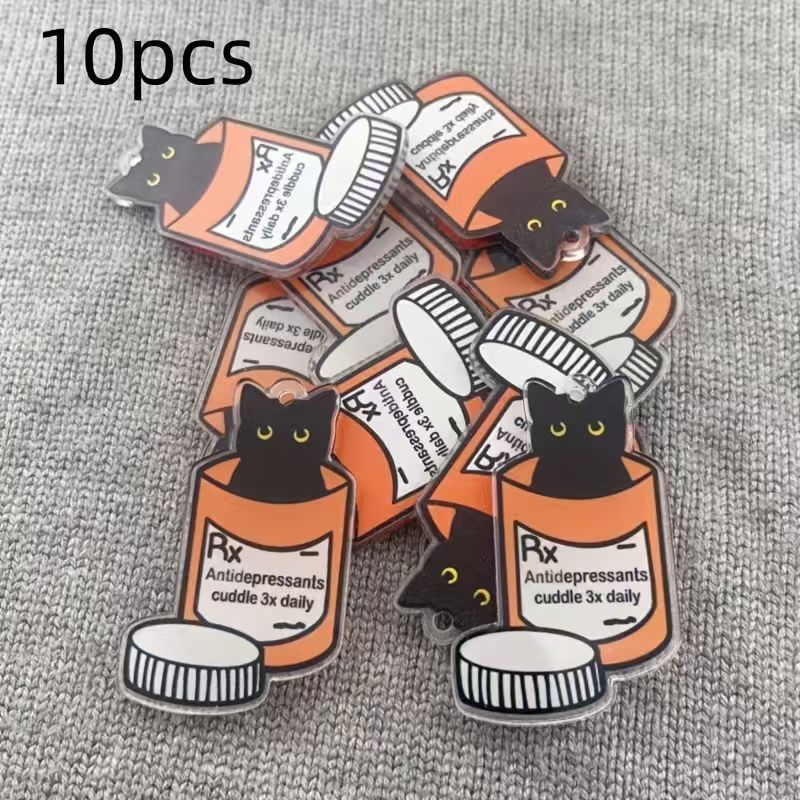10 Stück Acryl-Medizin-Katzen- – Jewelry Making Necklaces Bewertung und Preis