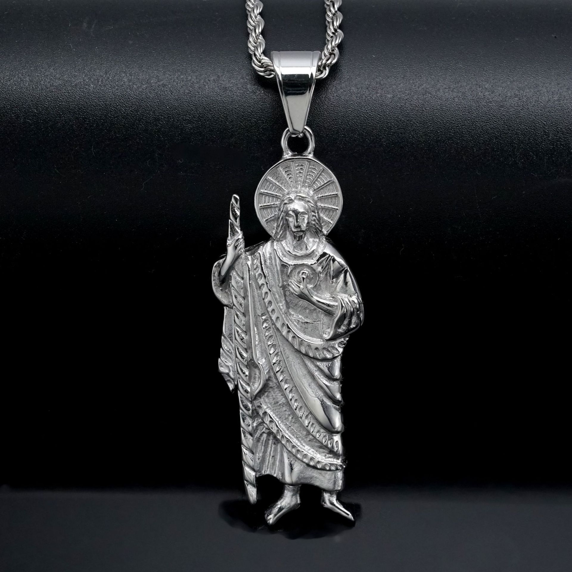 Santa Muerte 316L Edelstahl An – Jewelry Making Singapore Bewertung und Preis