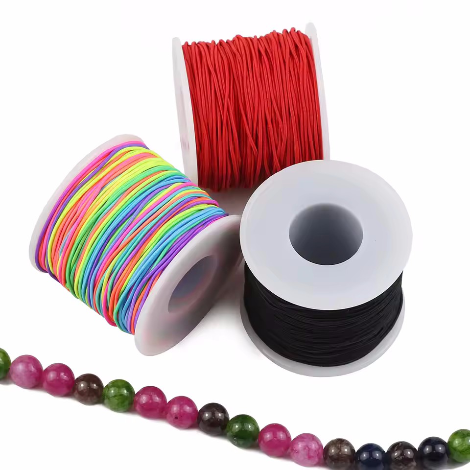Regenbogen-elastische Perlensc – Jewelry Making Yarn Bewertung und Preis