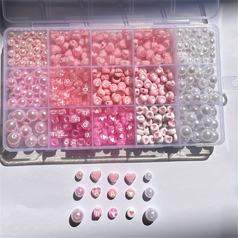 10-teilige rosa Alphabet-Box,  – Jewelry Making Pieces Bewertung und Preis