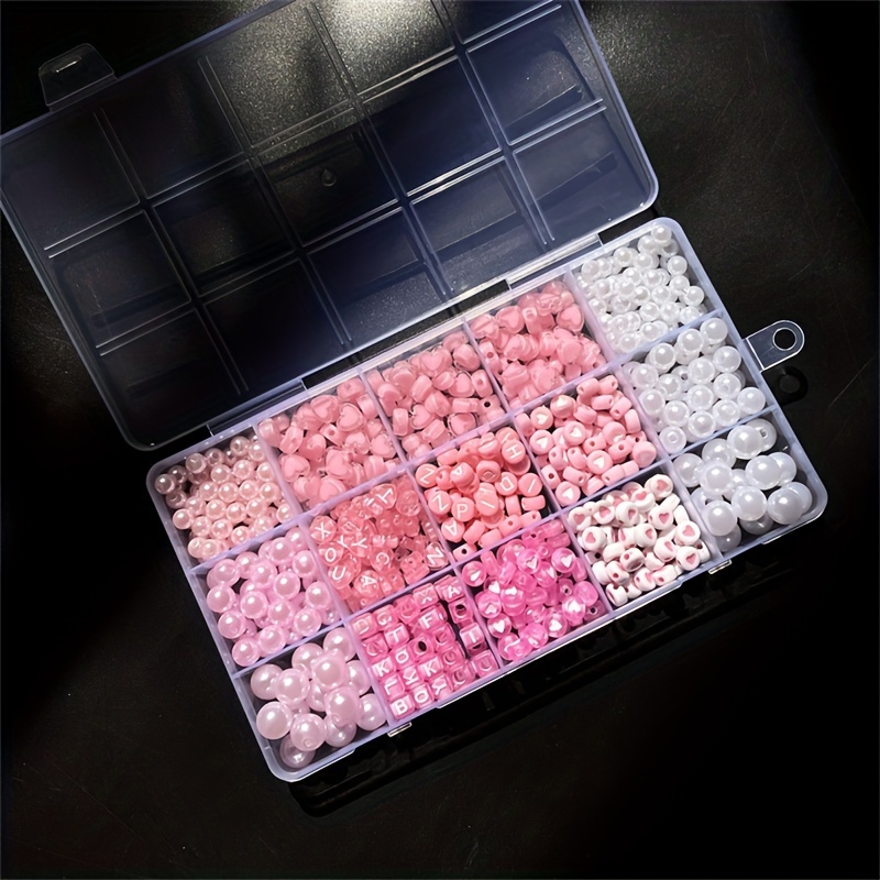 10-teilige rosa Alphabet-Box,  – Jewelry Making Pieces Bewertung und Preis