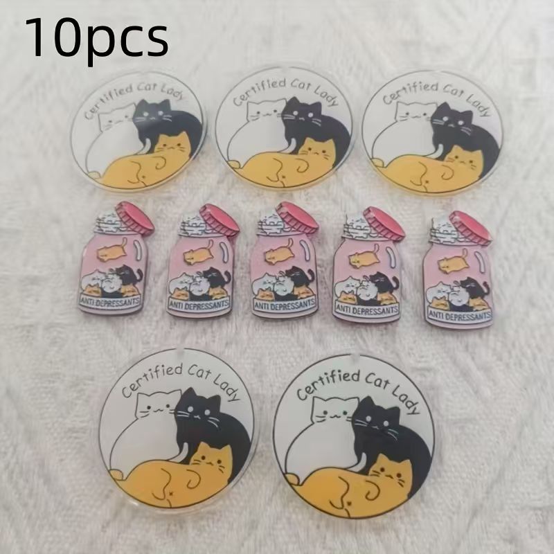 10 Stück niedliche Katzenanhän – Jewelry Making Necklaces Bewertung und Preis