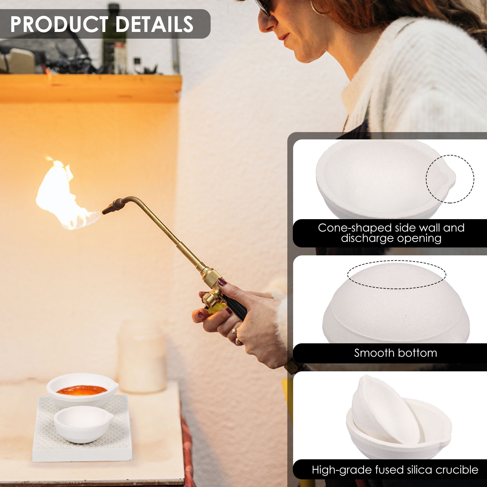 Schmelztiegel-Set: Hochreines  – Jewelry Making Torch Bewertung und Preis