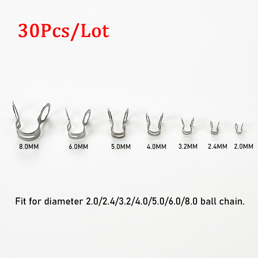 30 Stück Edelstahl-Kugelketten – Jewelry Making Knots For Clasps Bewertung und Preis