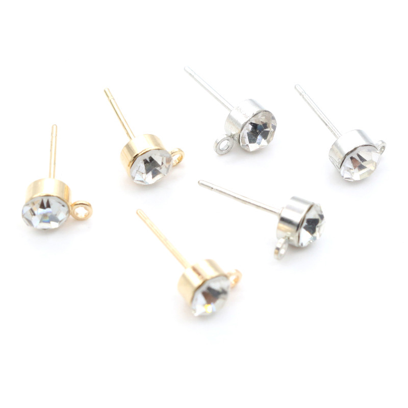 50 Stück Ohrstecker mit Zirkon – Jewelry Making Findings Bewertung und Preis
