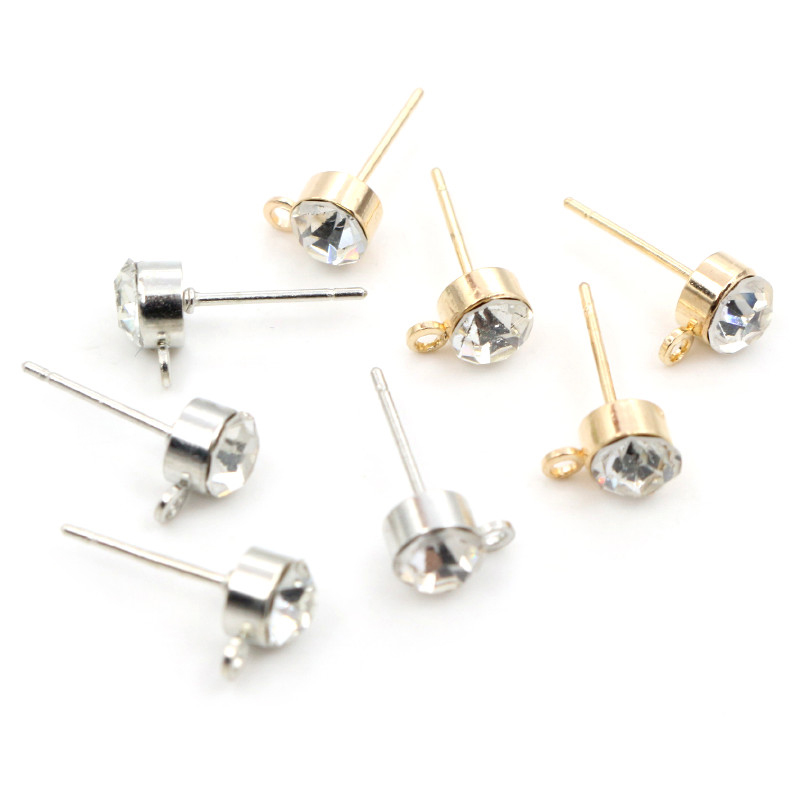 50 Stück Ohrstecker mit Zirkon – Jewelry Making Findings Bewertung und Preis