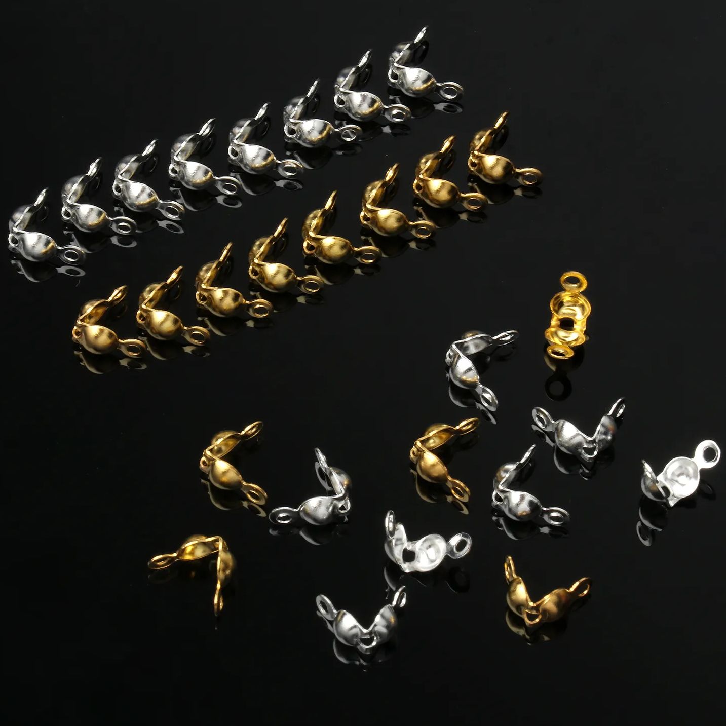300 Teile/los 4x8mm Edelstahl  – Jewelry Making Knots For Clasps Bewertung und Preis